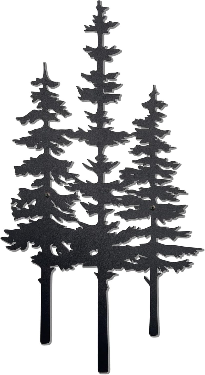 2FY2SW noxozoqm Metal Tree Wall Decor, Cabin Decor, Tree Decor, Rustic Wall Decor for Home Office Farmhouse Indoors and Outdoors Black - Image 1